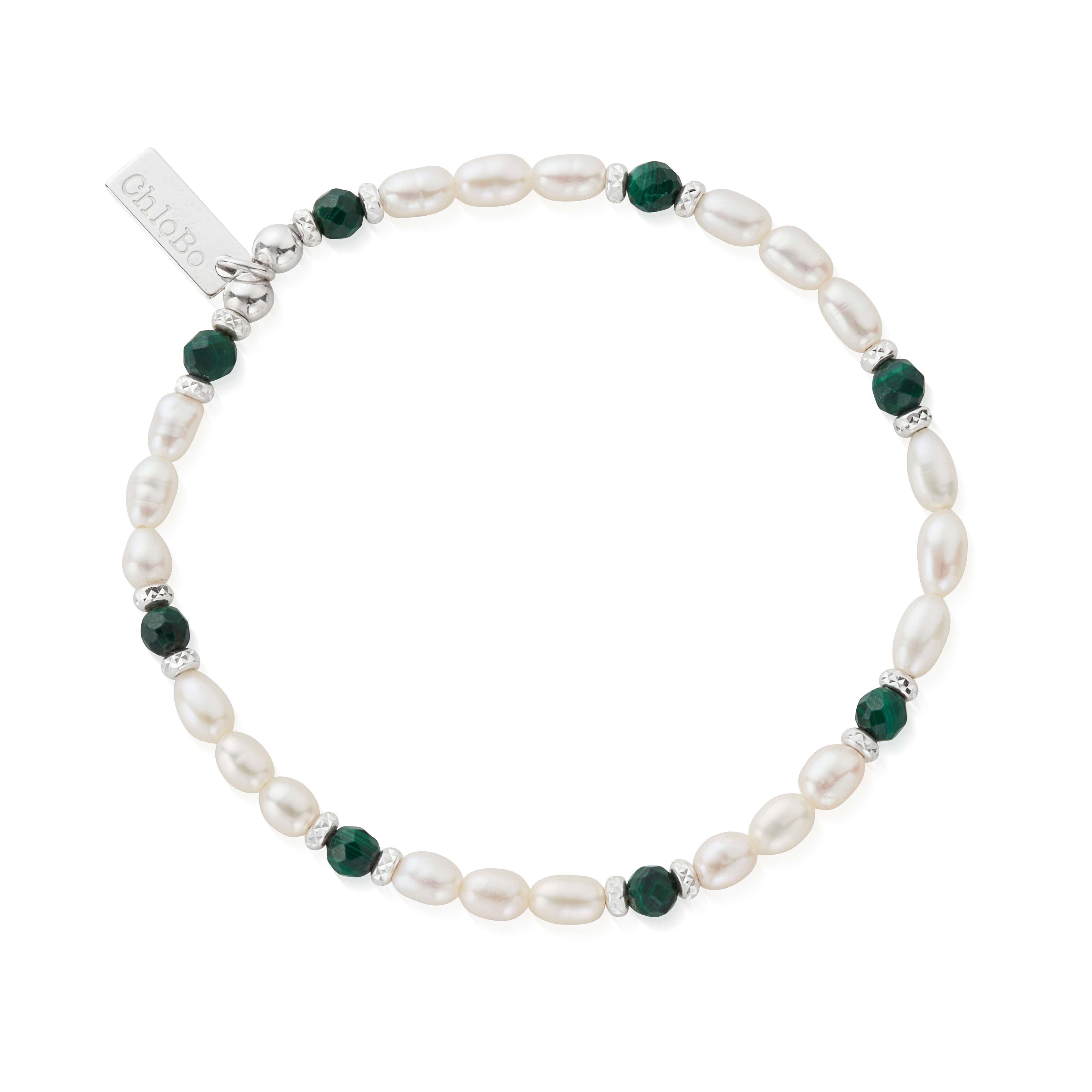 Gentle Love Pearl & Malachite Bracelet | Chlobo