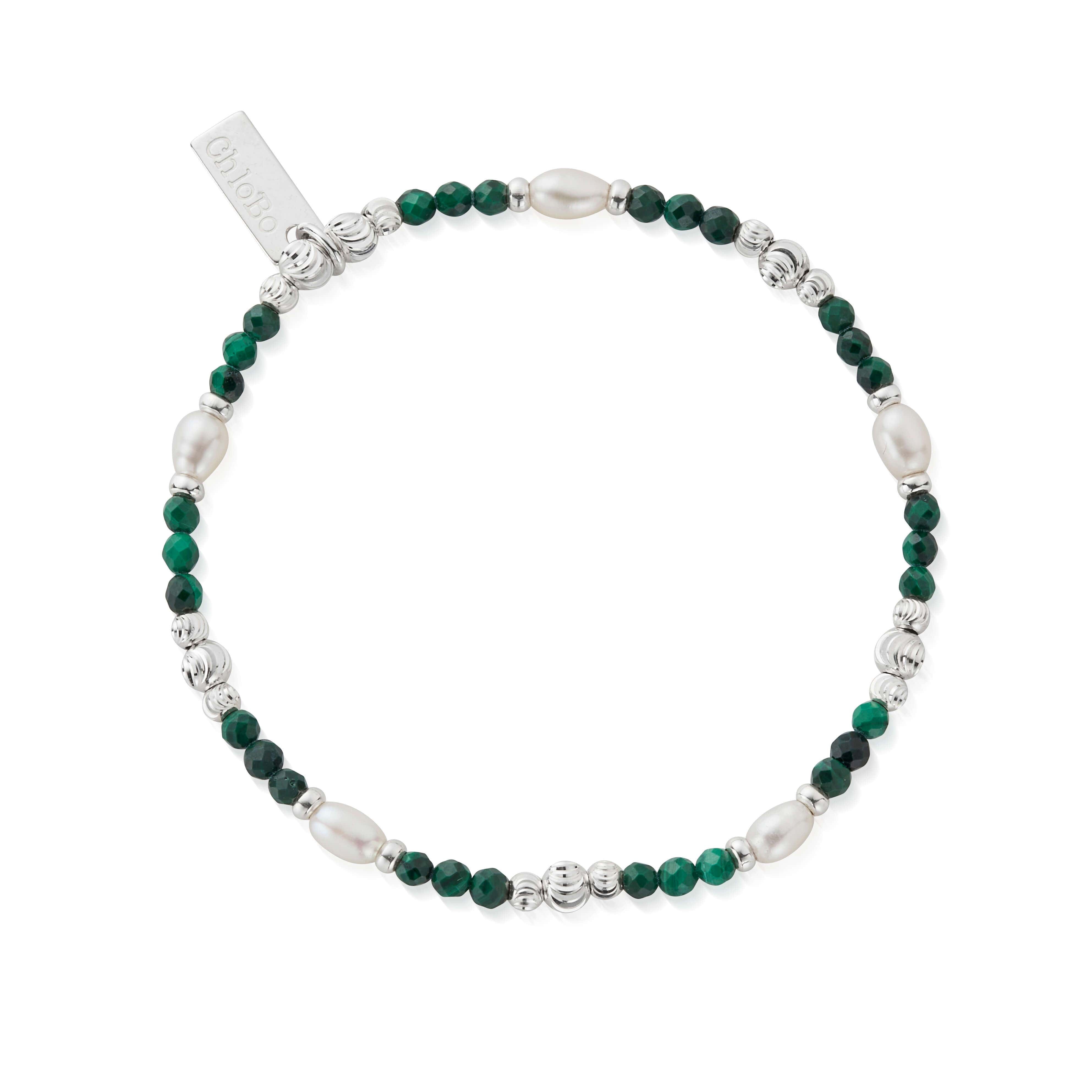 Purity Pearl & Malachite Bracelet | Chlobo