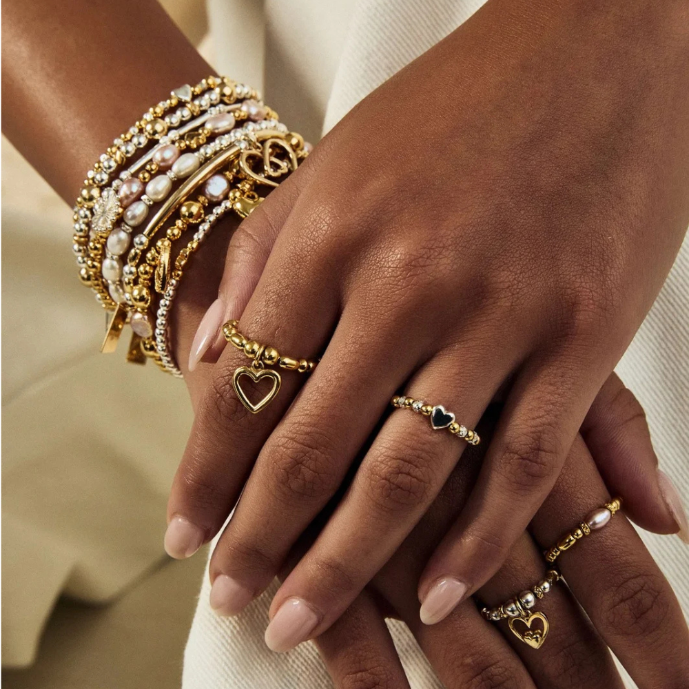 Mini Sparkle Pink Pearl Ring