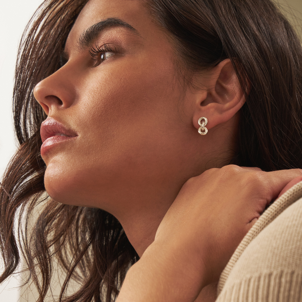 Anchor Chain 3 Link Earrings