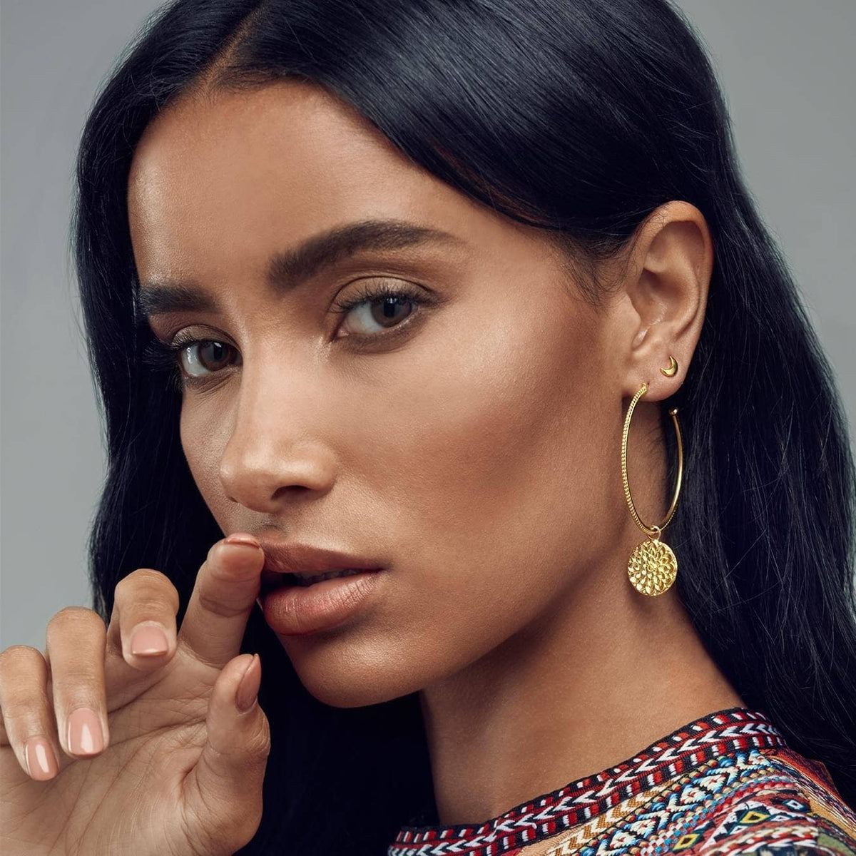 stud moon earrings | ChloBo