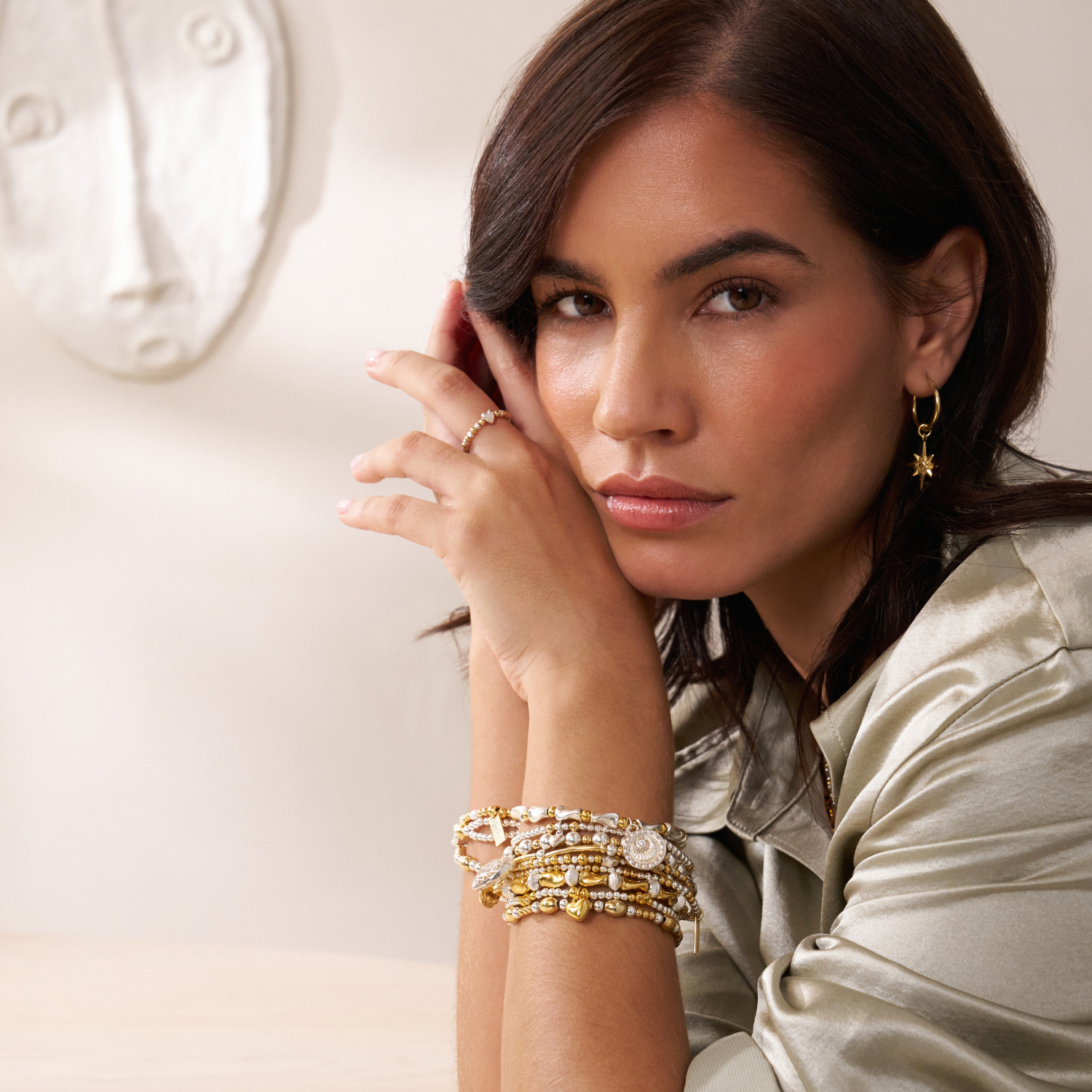 Mixed Metal Rising Woman Bracelet