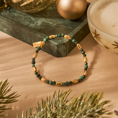 Alternative Rice Malachite Bracelet