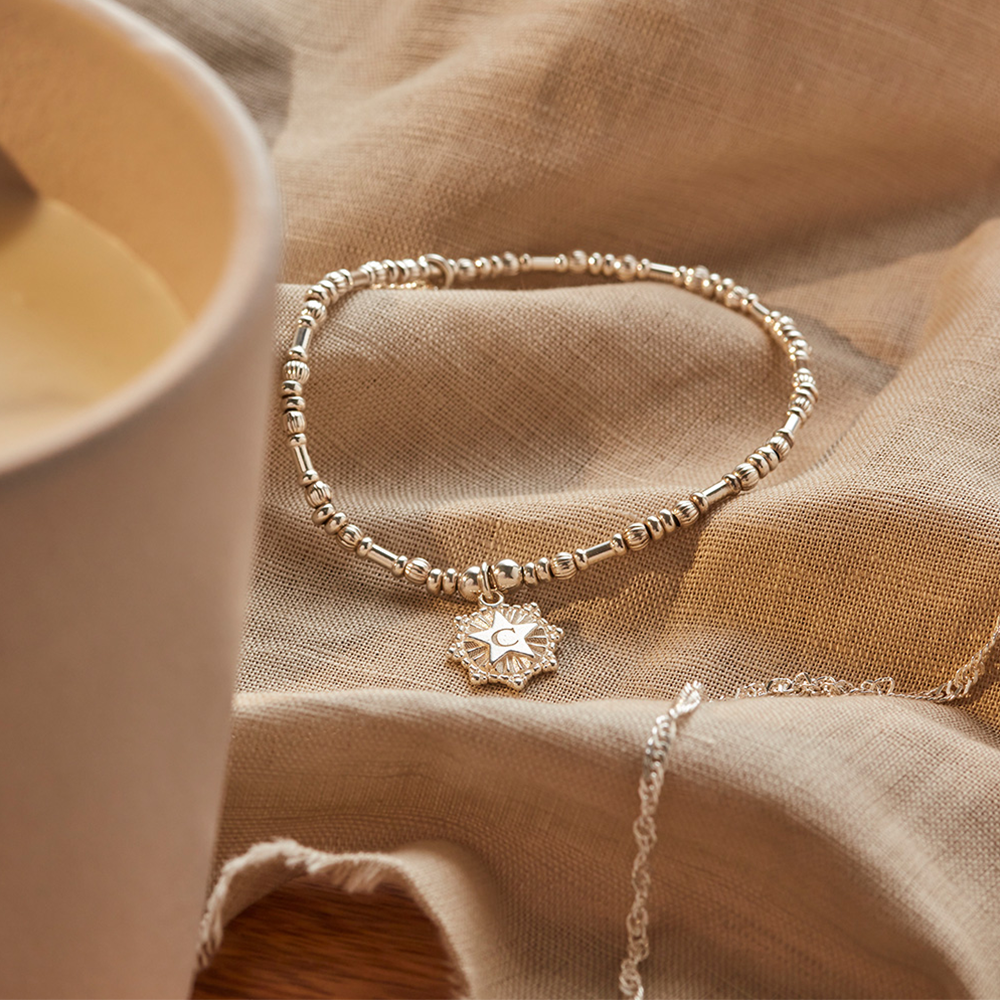 personalised pumpkin raised star bracelet | ChloBo