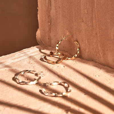 Sun Twisted Hoops