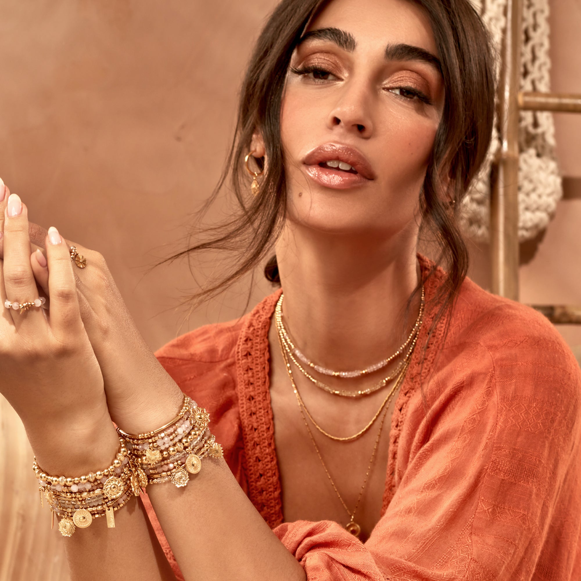 Summer of Love Rose Quartz Choker Necklace