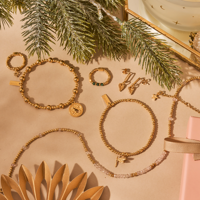 Leaf Heart Link Stud Earrings