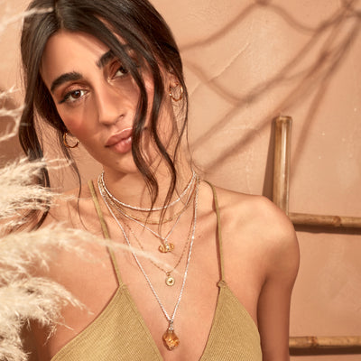 Soulful Rays Citrine Choker Necklace