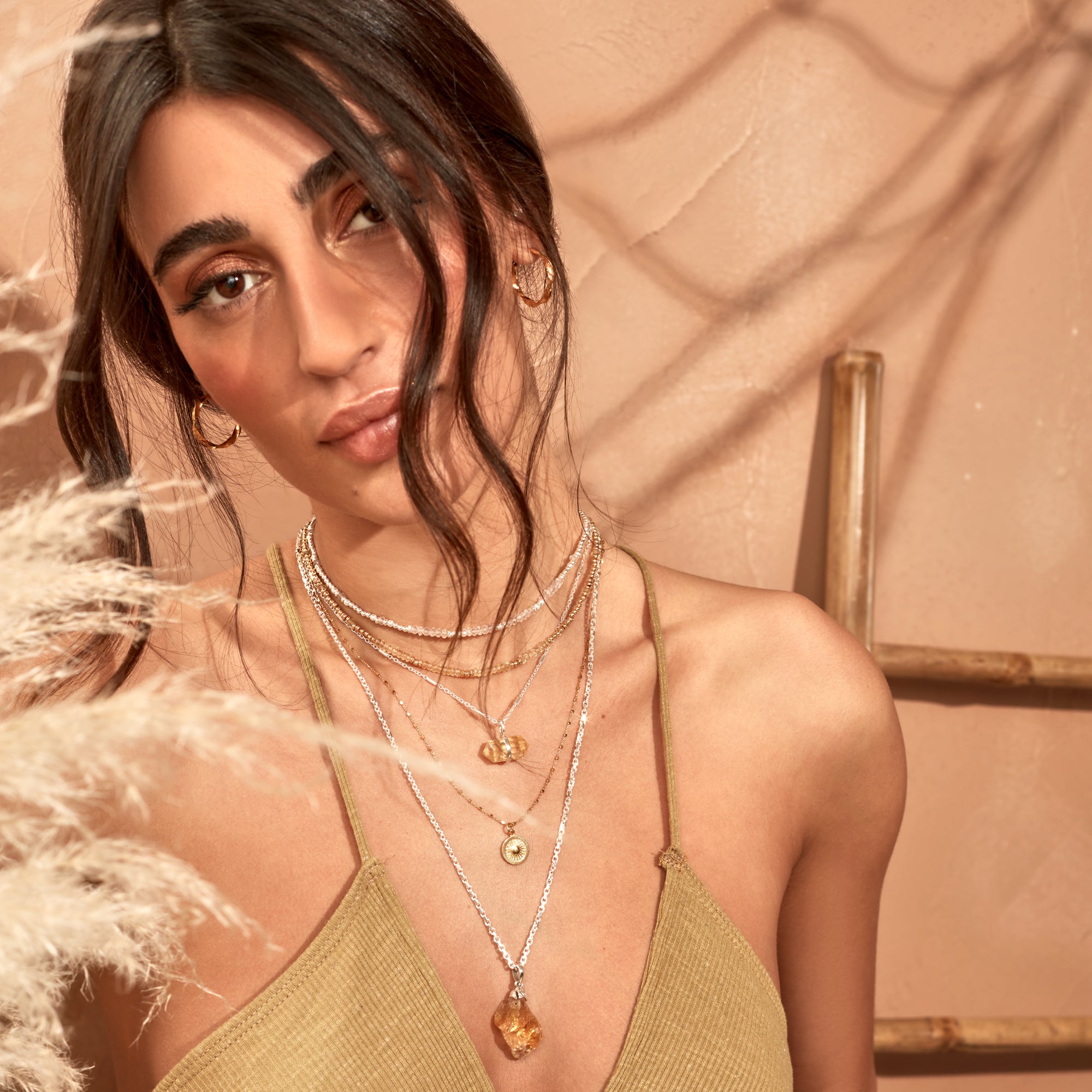 Soulful Rays Citrine Choker Necklace