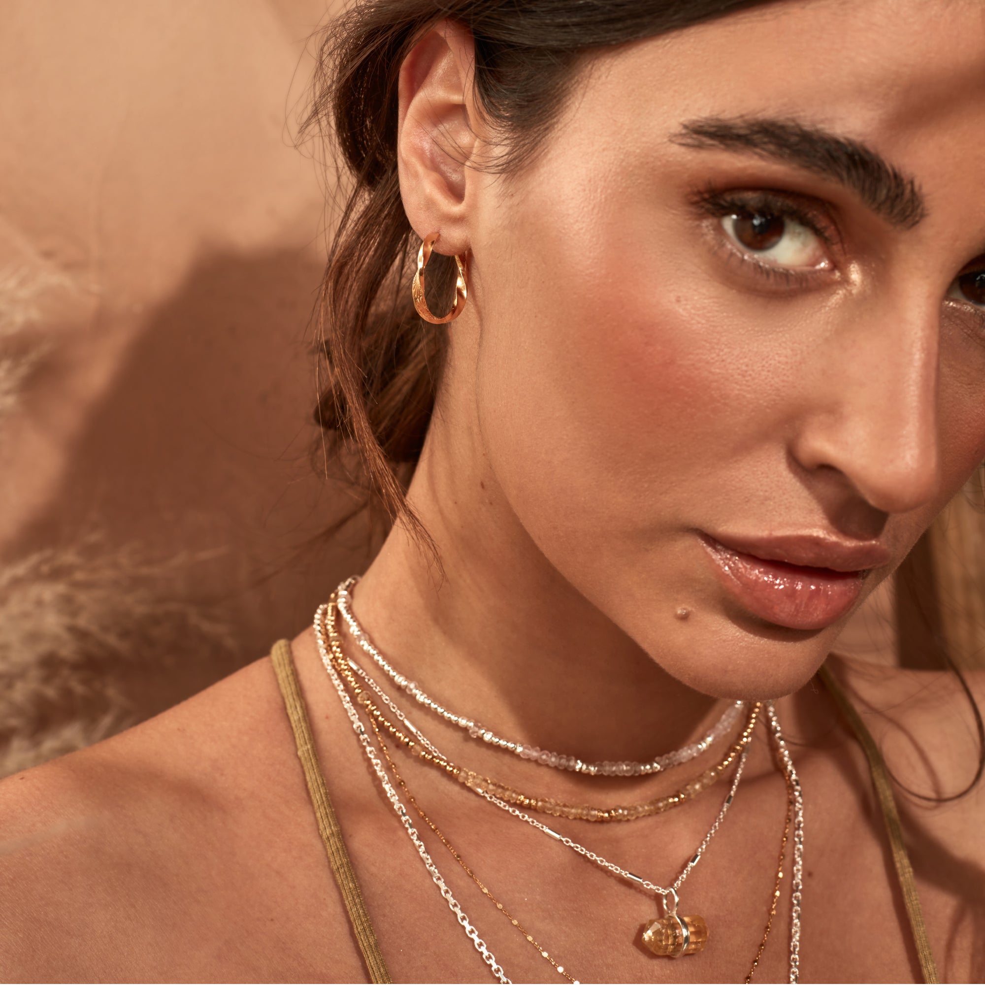 Sky Goddess Citrine Double Point Necklace