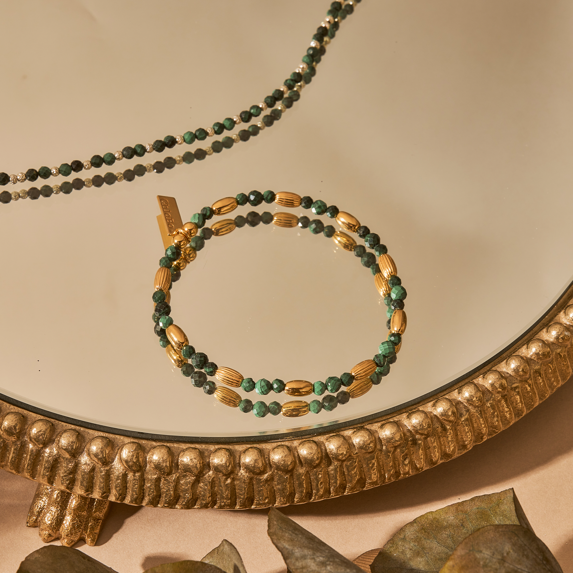 Alternative Rice Malachite Bracelet