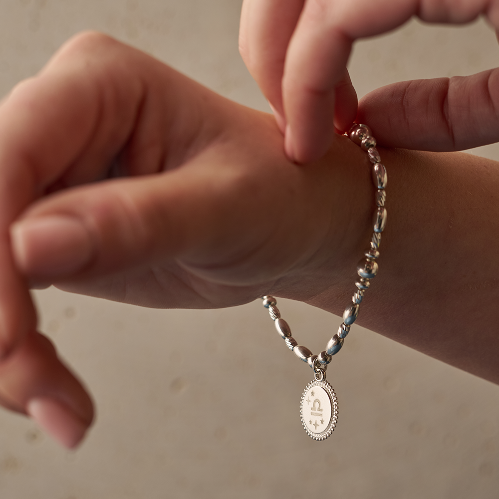 Personalised Multi Rice Moon Coin Bracelet