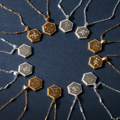 Personalised Hexagon Coin Necklace