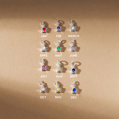 March Mini Star Birthstone Pendant Charm