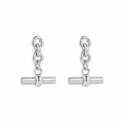 Anchor Chain 3 Link T-Bar Earrings