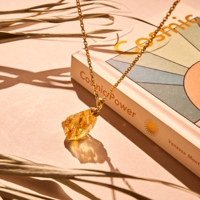 Citrine Raw Nugget Necklace