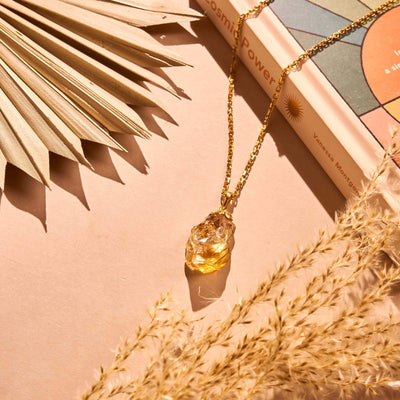 Citrine Raw Nugget Necklace