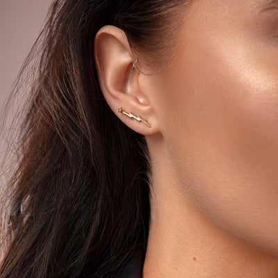 Lightning Bolt Cuff Earrings