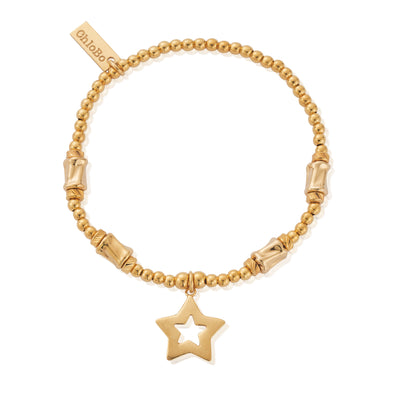 Cute Charm Chunky Twist Open Star Bracelet