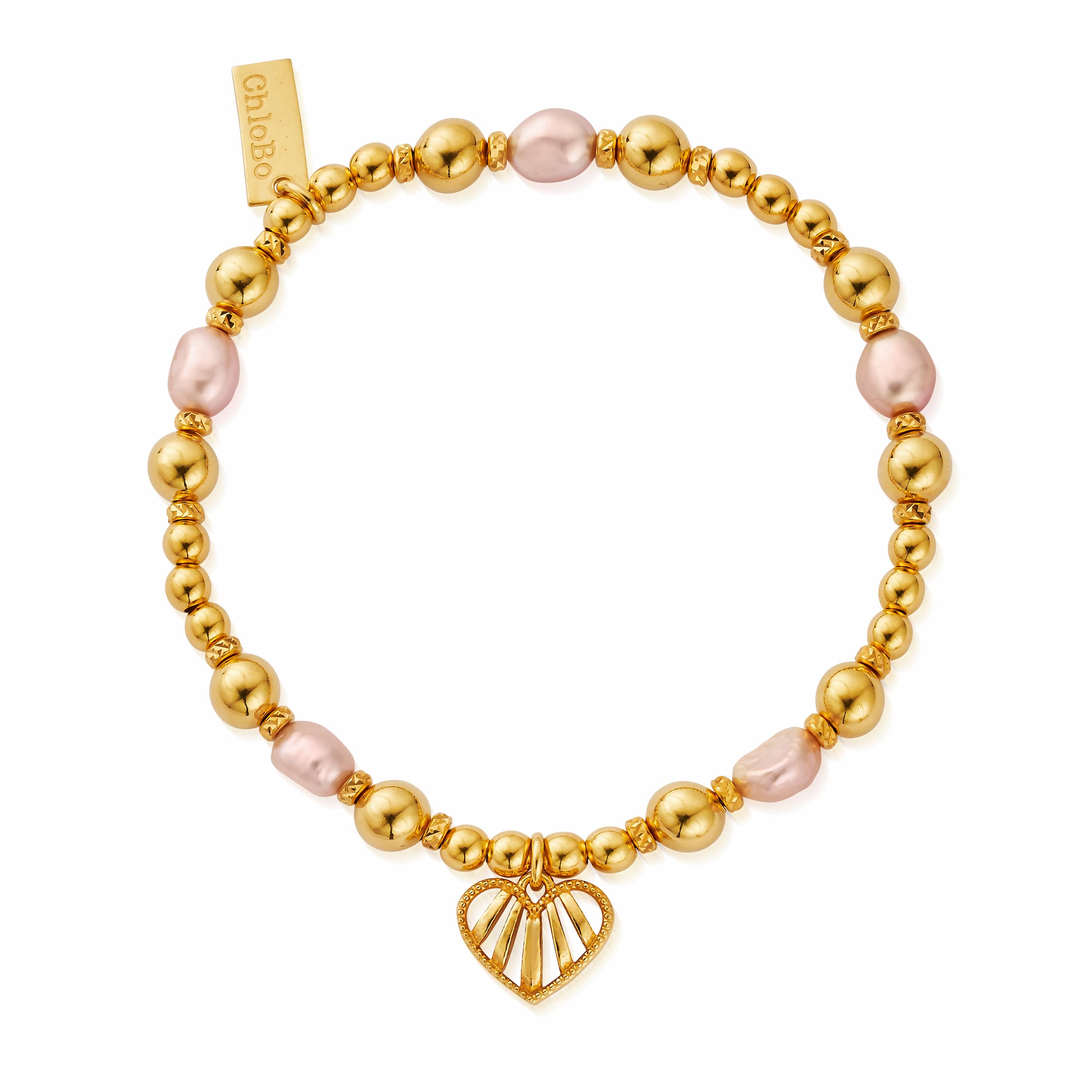 Loving Heart Pink Pearl Bracelet