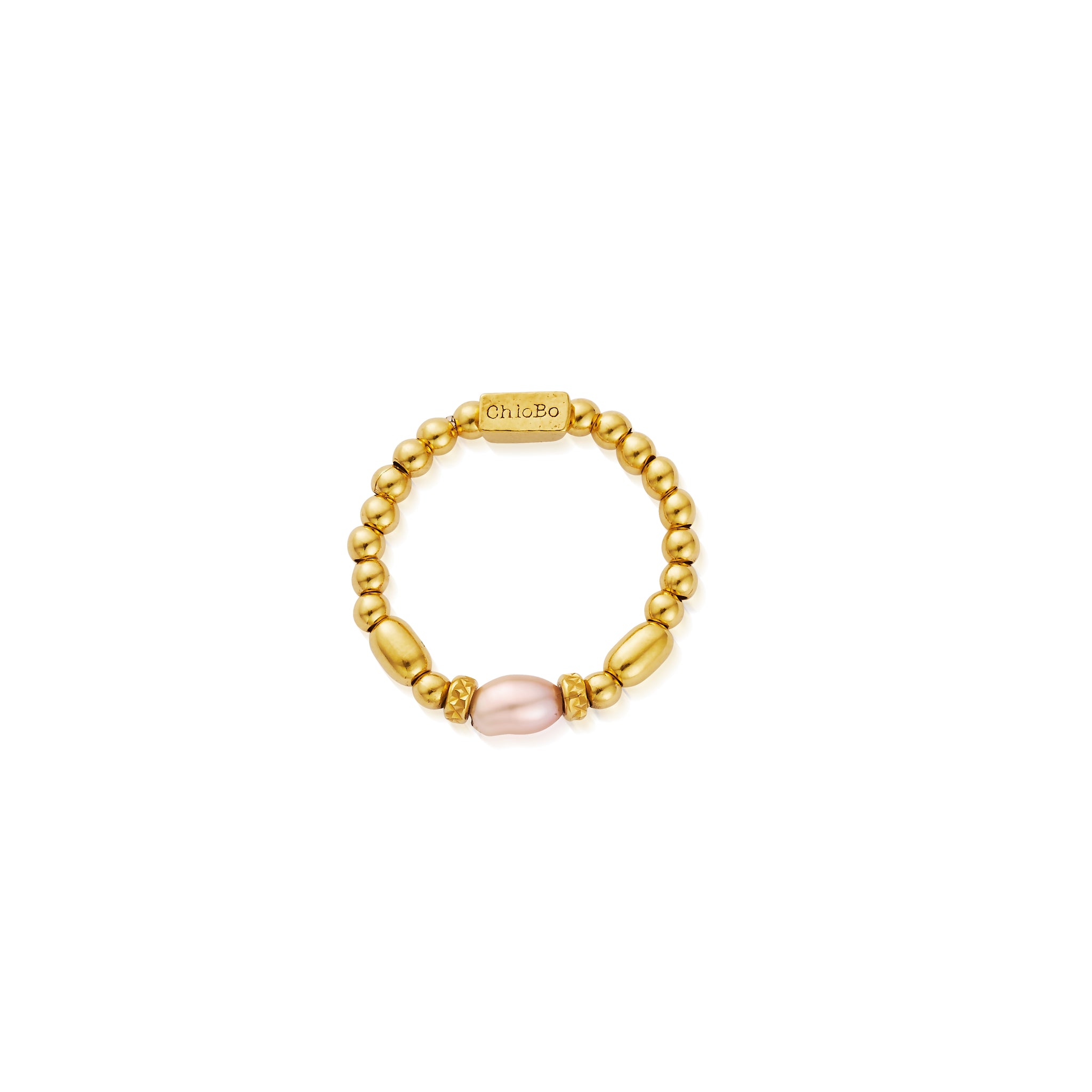 Mini Sparkle Pink Pearl Ring