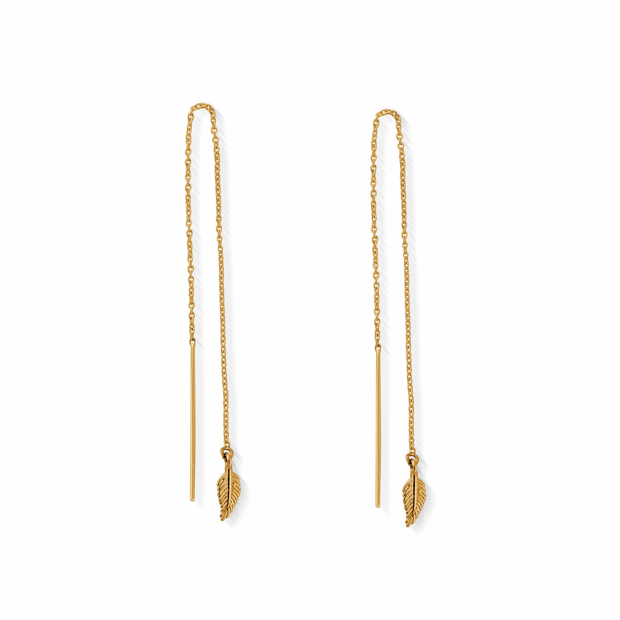 Feather Of Courage Pull Through Earrings