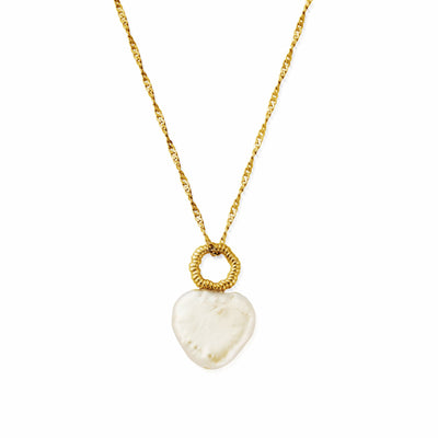 Tiny Twisted Rope Chain Lucky Pearl Necklace