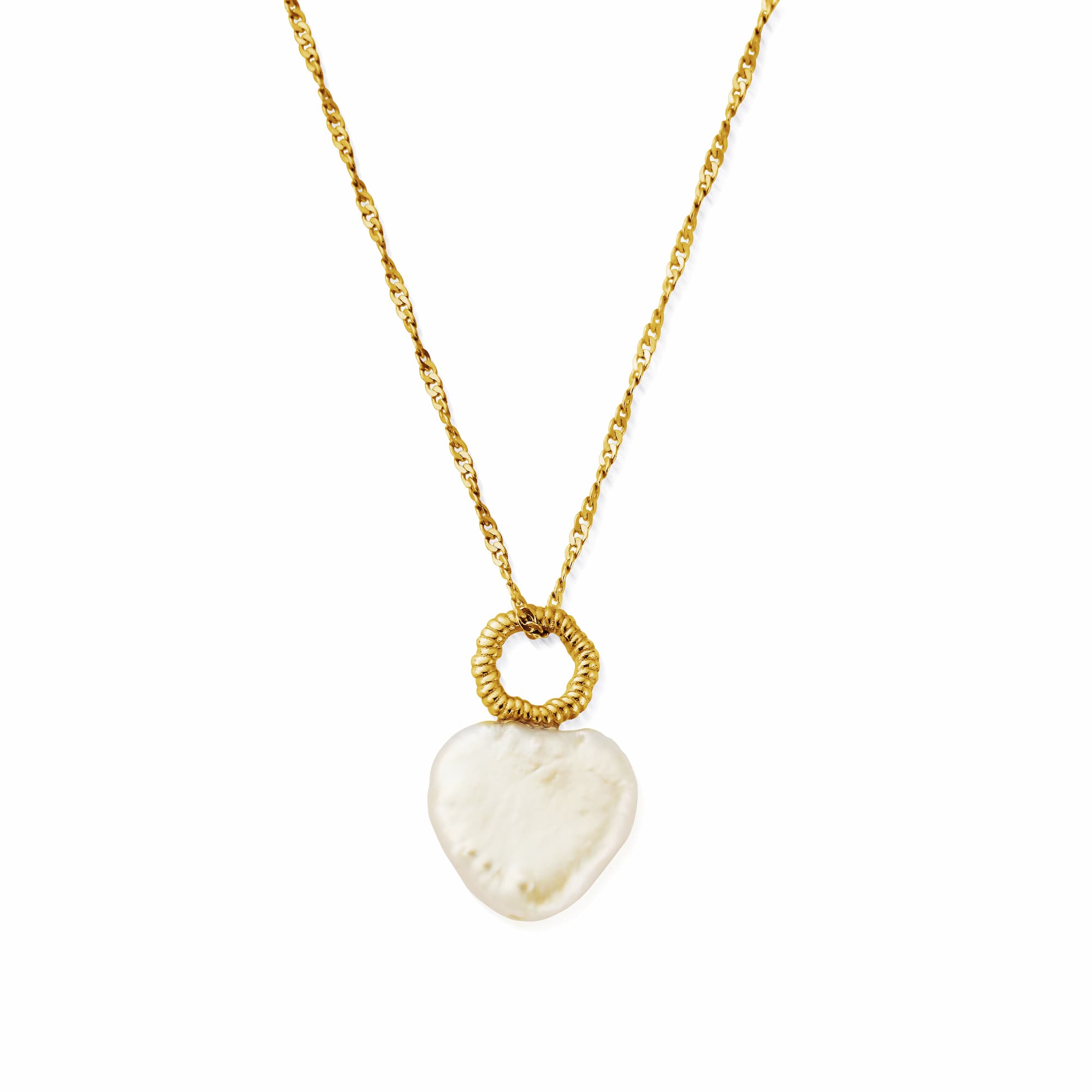 Tiny Twisted Rope Chain Lucky Pearl Necklace