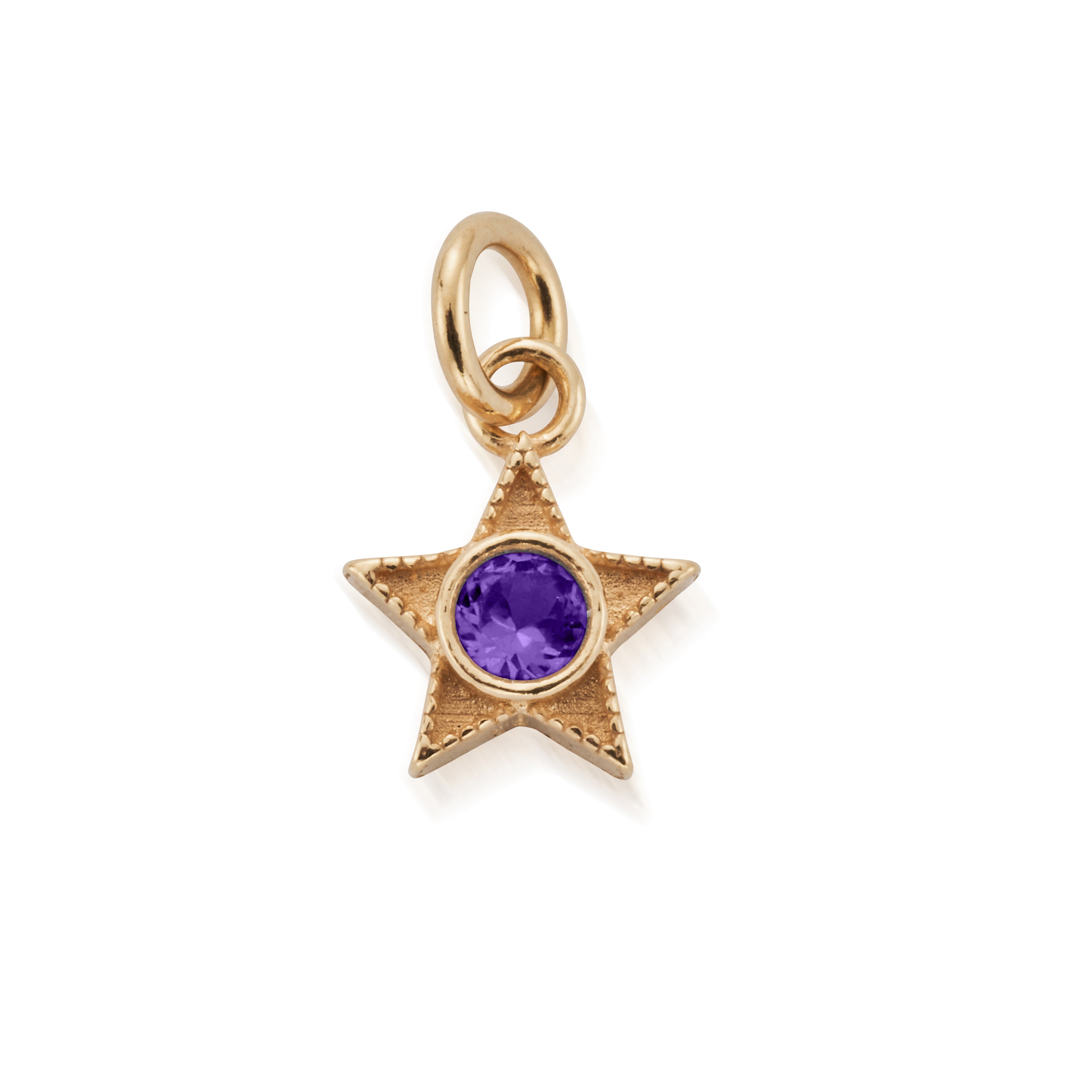 February Mini Star Birthstone Pendant Charm