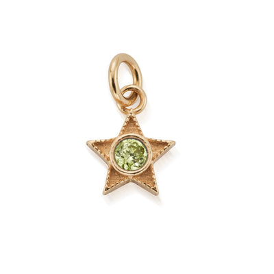 August Mini Star Birthstone Pendant Charm