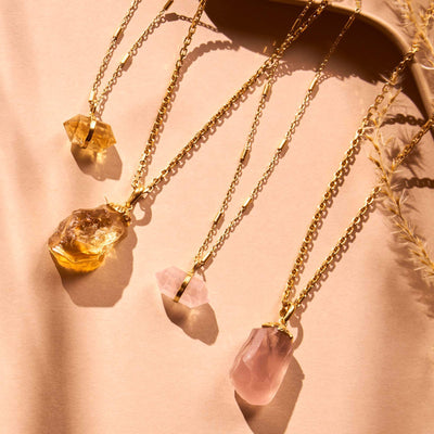 Love Goddess Rose Quartz Double Point Necklace