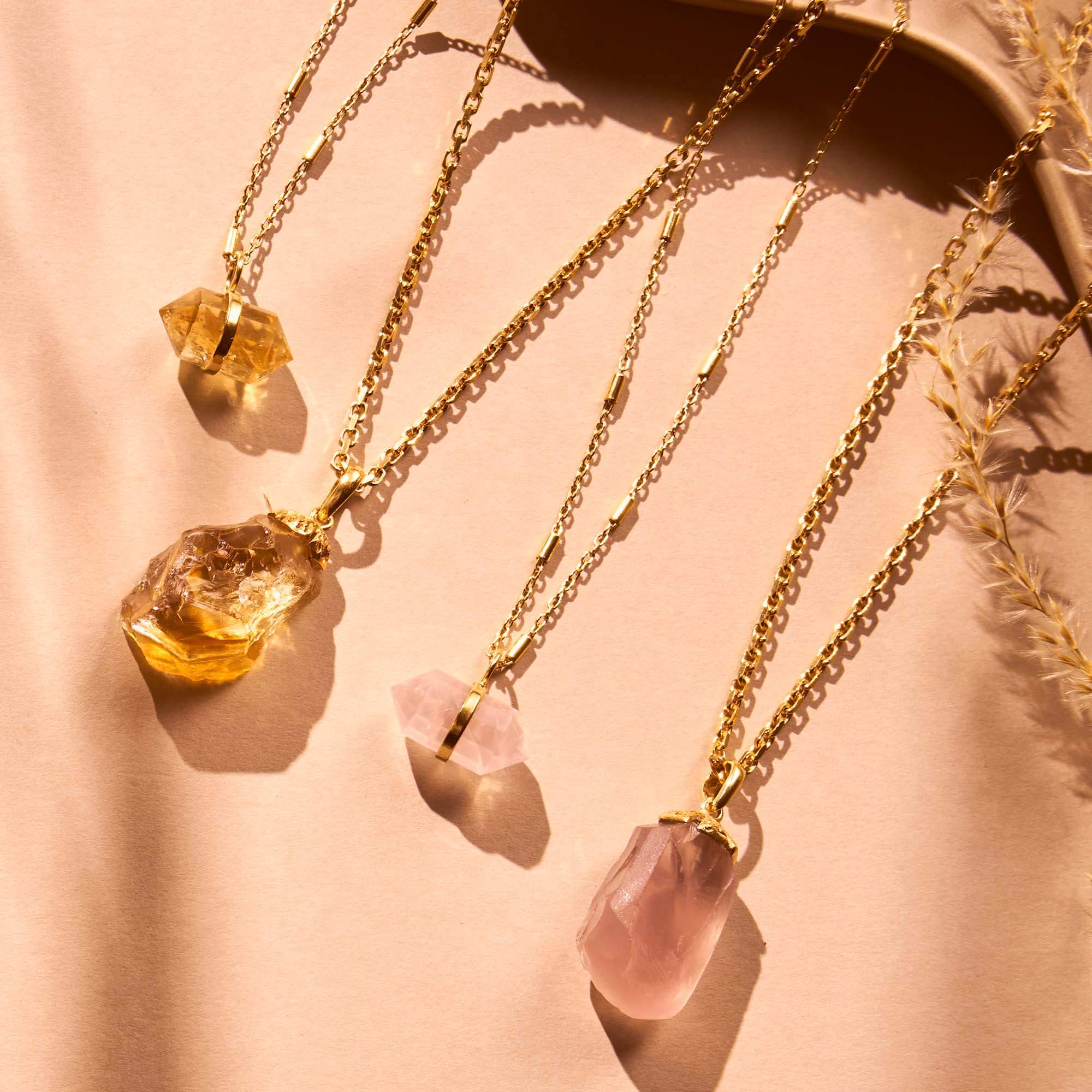 Love Goddess Rose Quartz Double Point Necklace