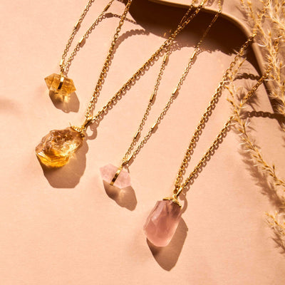 Citrine Raw Nugget Necklace