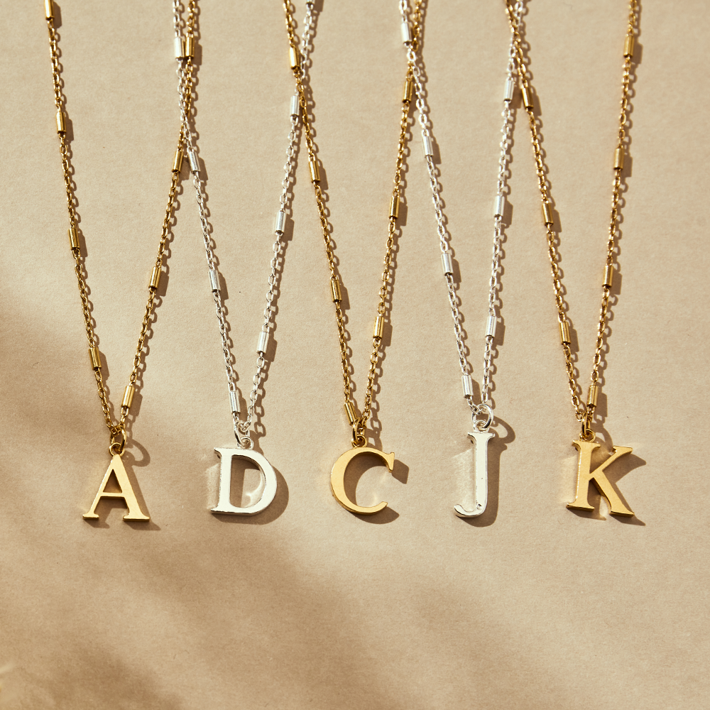 Gold and Silver Women's Initial Necklaces – ChloBo UK