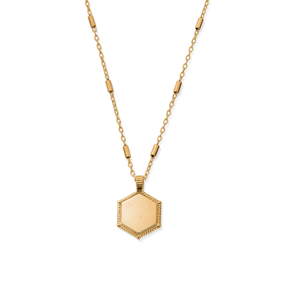 Personalised Hexagon Coin Necklace