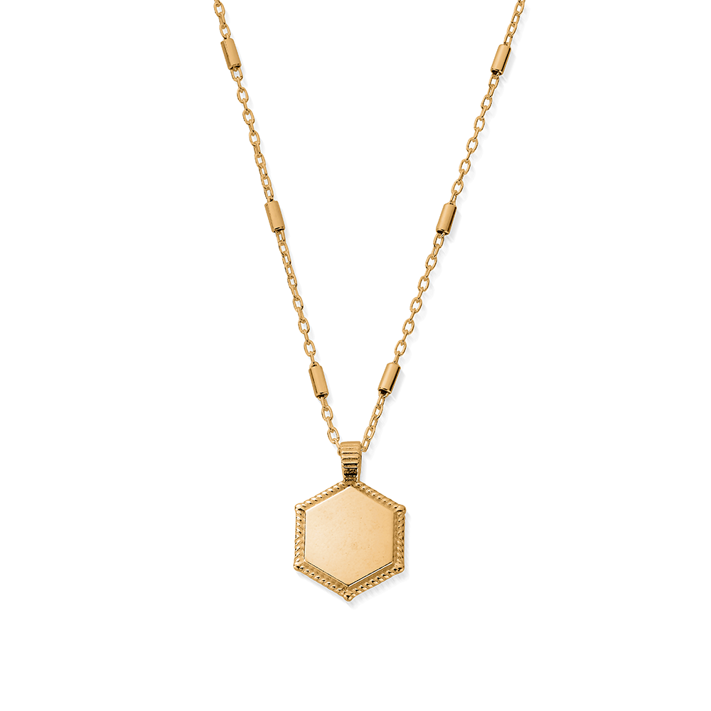 personalised hexagon coin necklace 1 | ChloBo