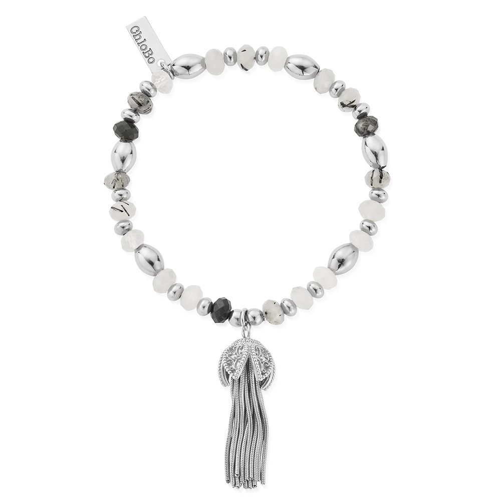 Tassel Of Joy Black Rutilated Quartz Bracelet