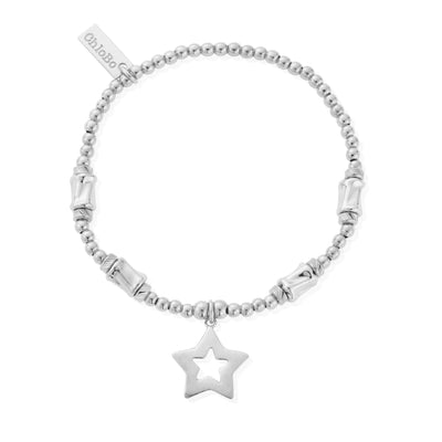 Cute Charm Chunky Twist Open Star Bracelet
