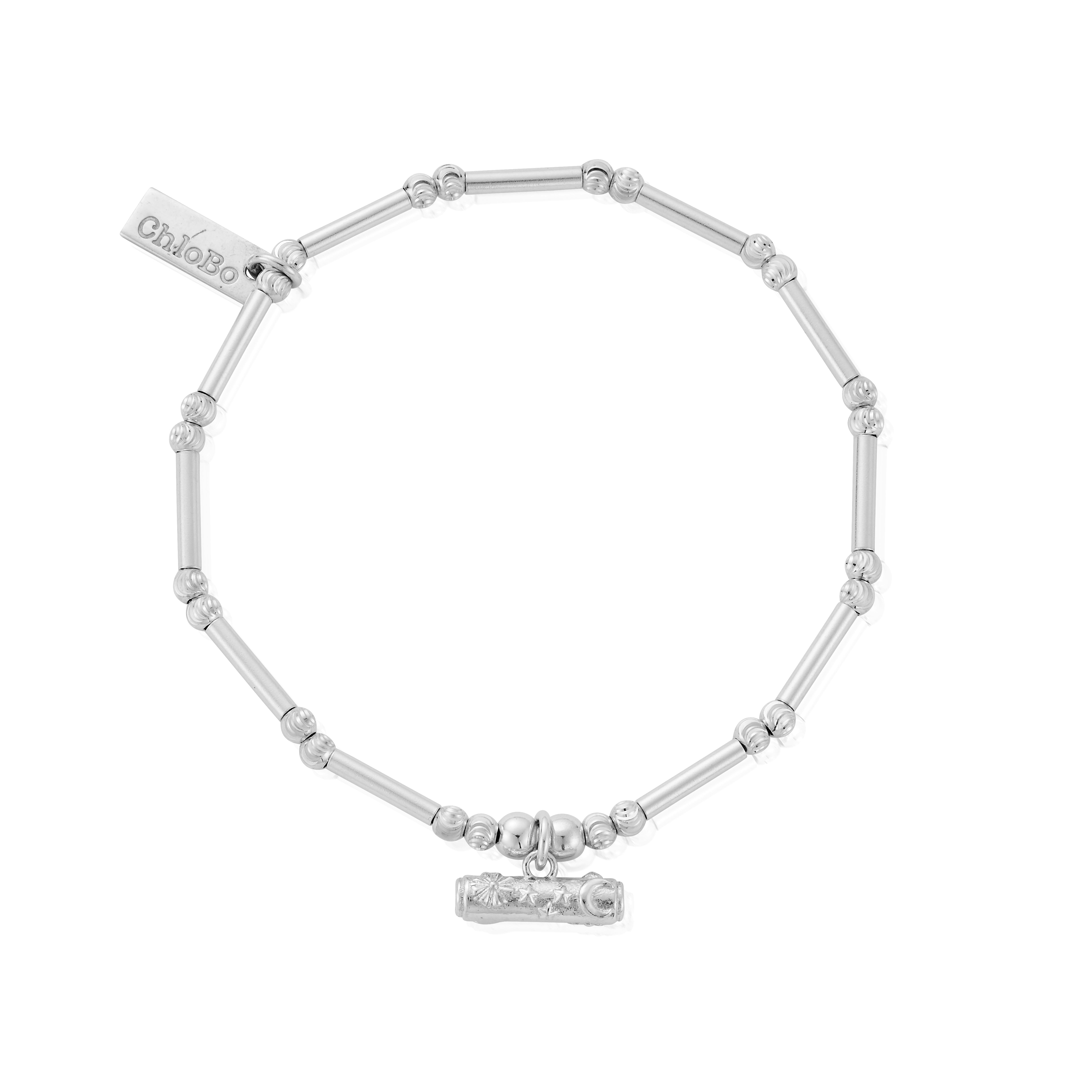 Dainty Moon Cut Sparkle T-Bar Bracelet