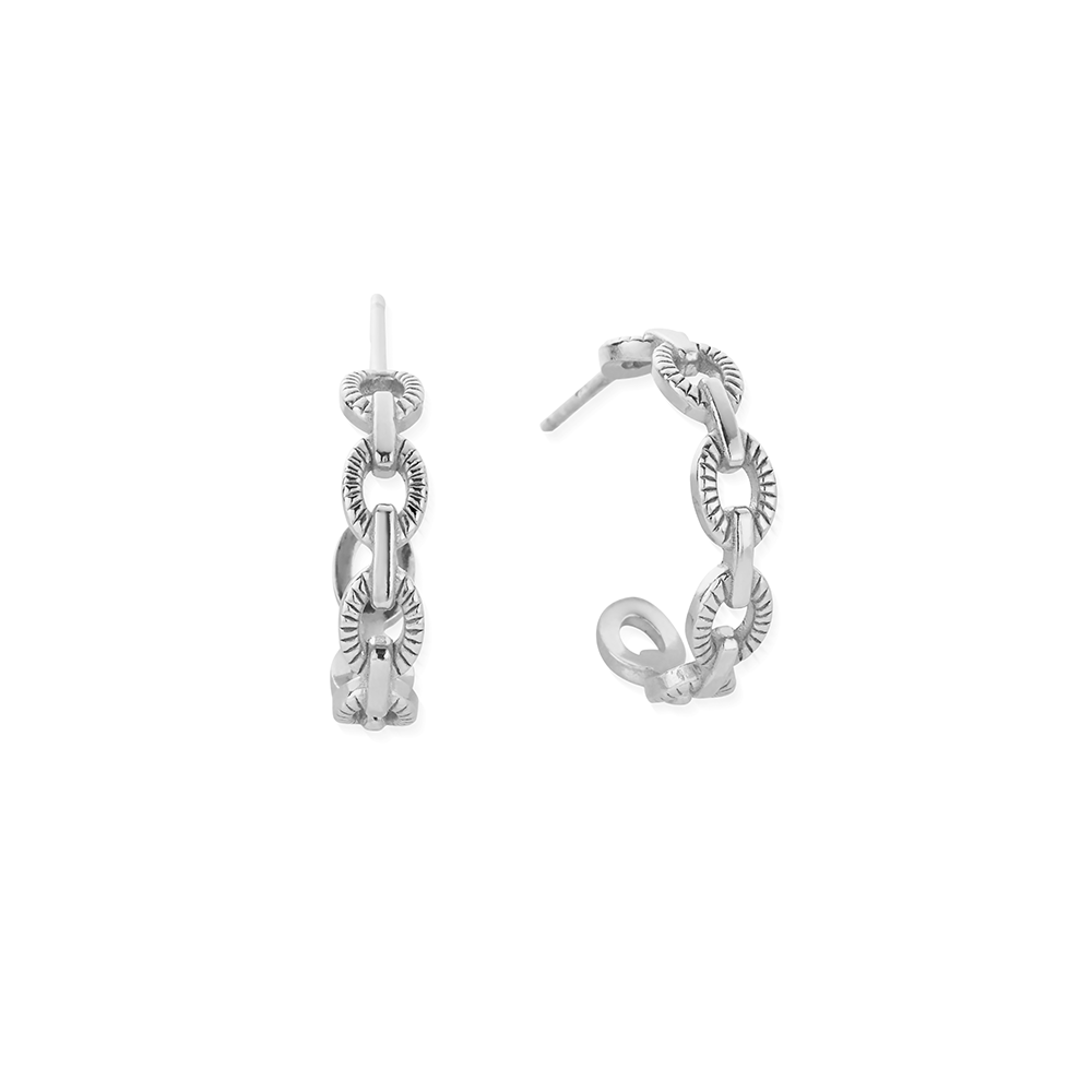 Figaro Chain Huggie Hoops