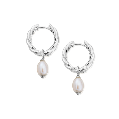 Ocean Pearl Hoops