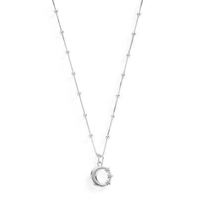 Bobble Chain Moon & Stars Necklace