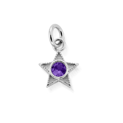 February Mini Star Birthstone Pendant Charm