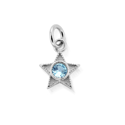 March Mini Star Birthstone Pendant Charm