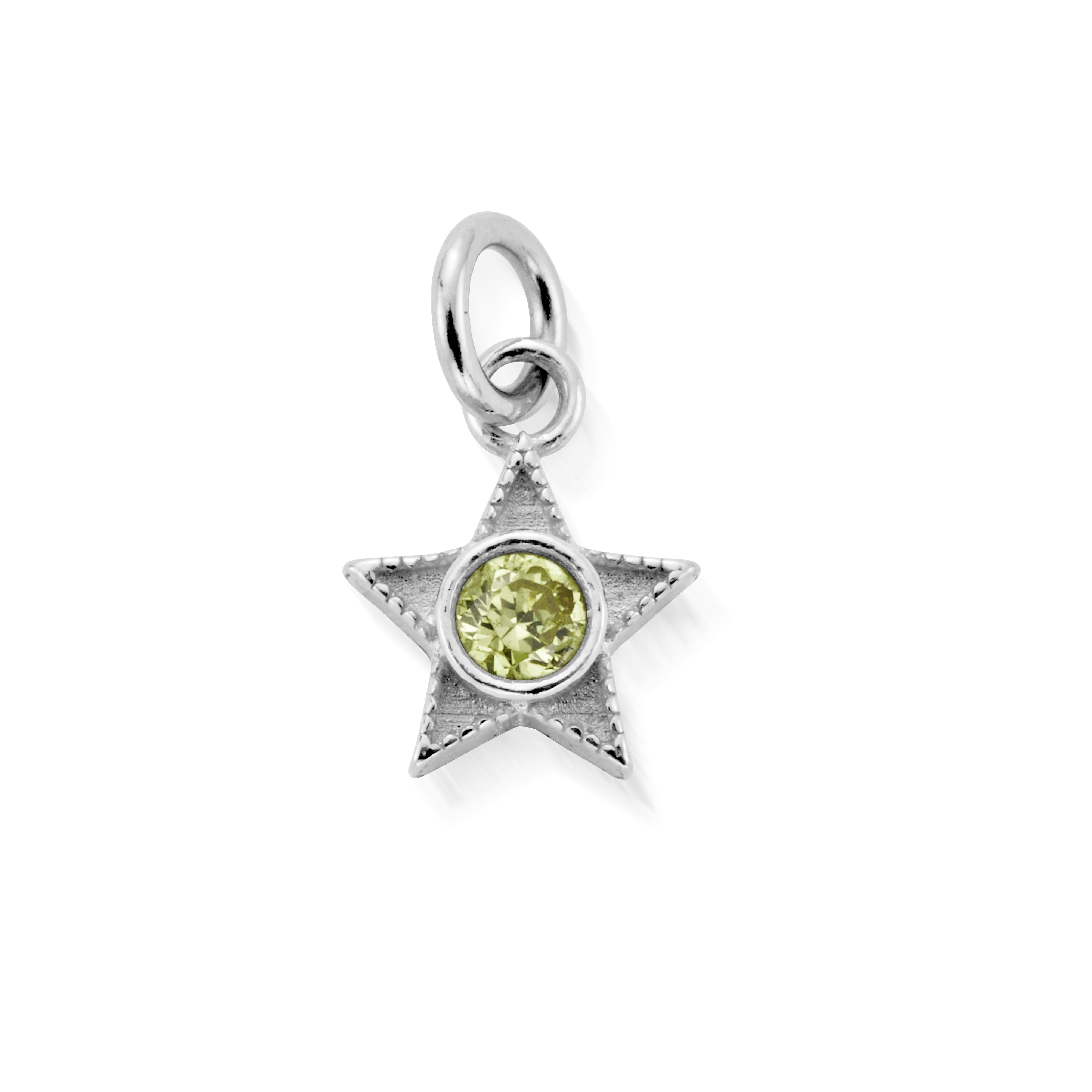 August Mini Star Birthstone Pendant Charm