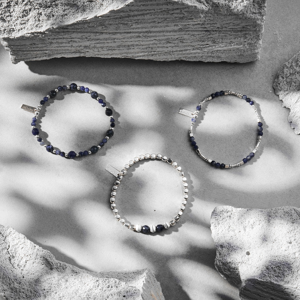 Men's Sodalite Barbell Bracelet