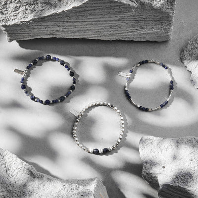 Men's Sodalite Cube Bracelet