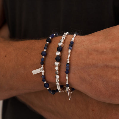 Men's Sodalite Cube Bracelet