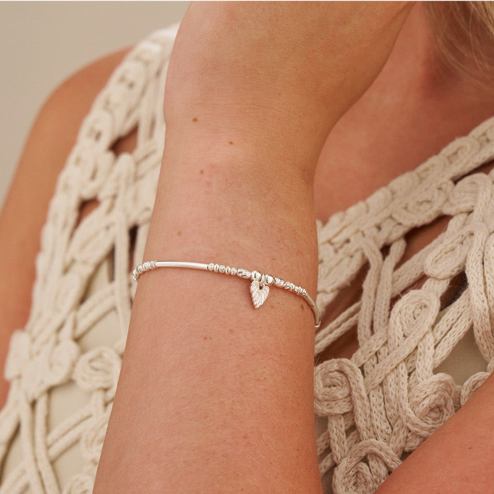 leaf heart sparkle bracelet | ChloBo