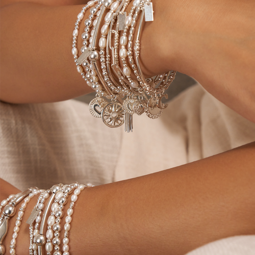 ChloBo Stacking Bracelets in Silver